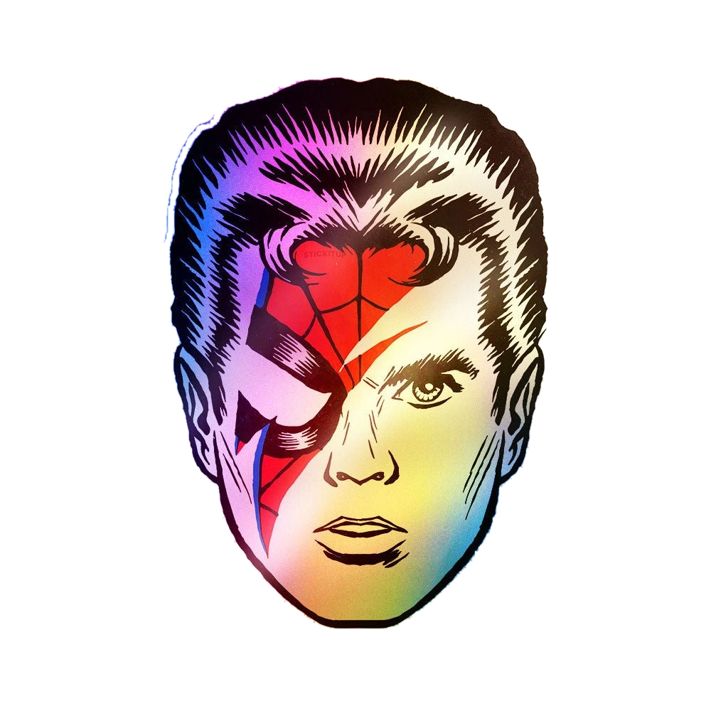 Spiders From Mars Holographic Stickers